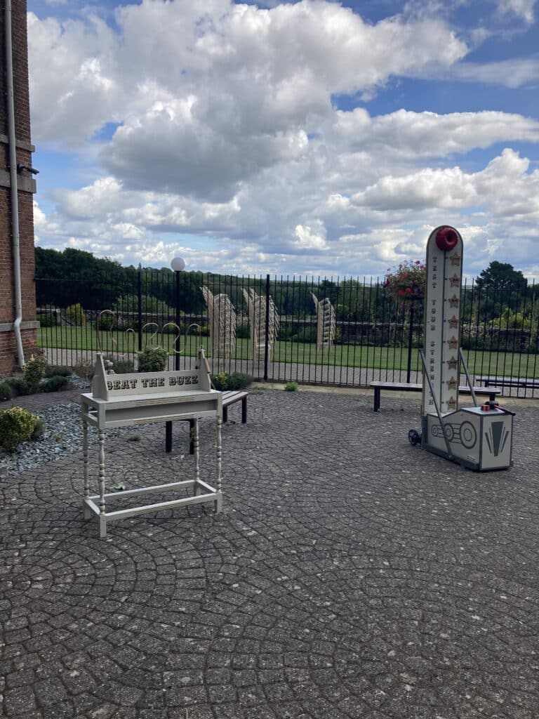 games in the courtyard of a mansion in london