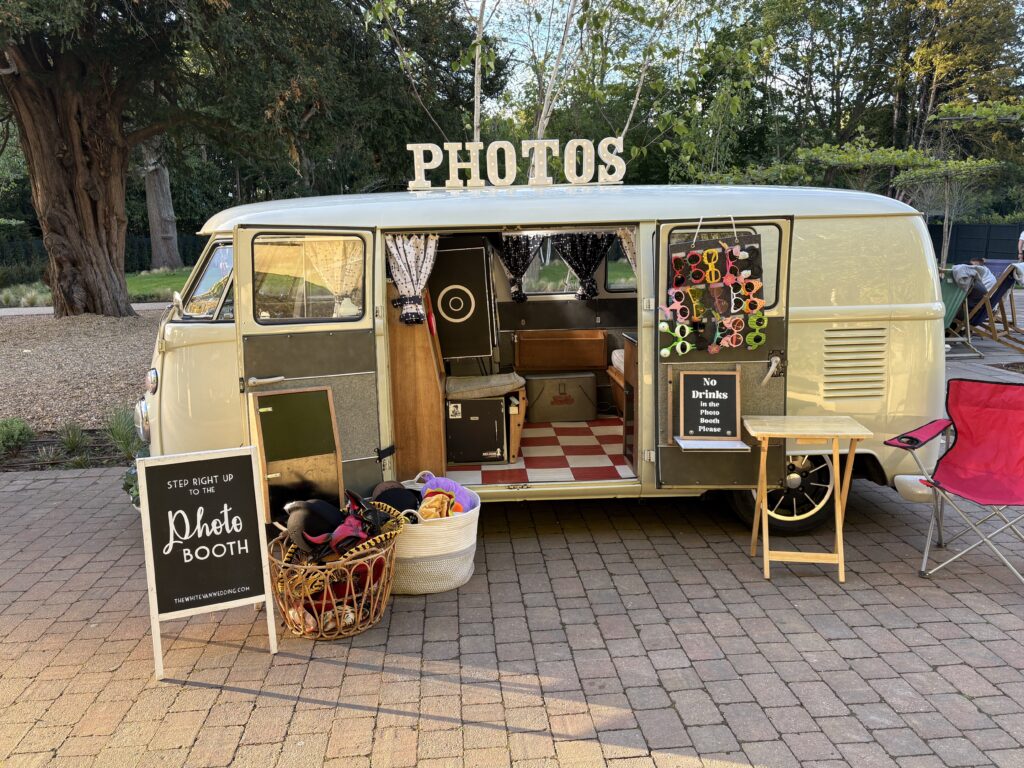 Vintage VW camper photo booth available for hire in Essex